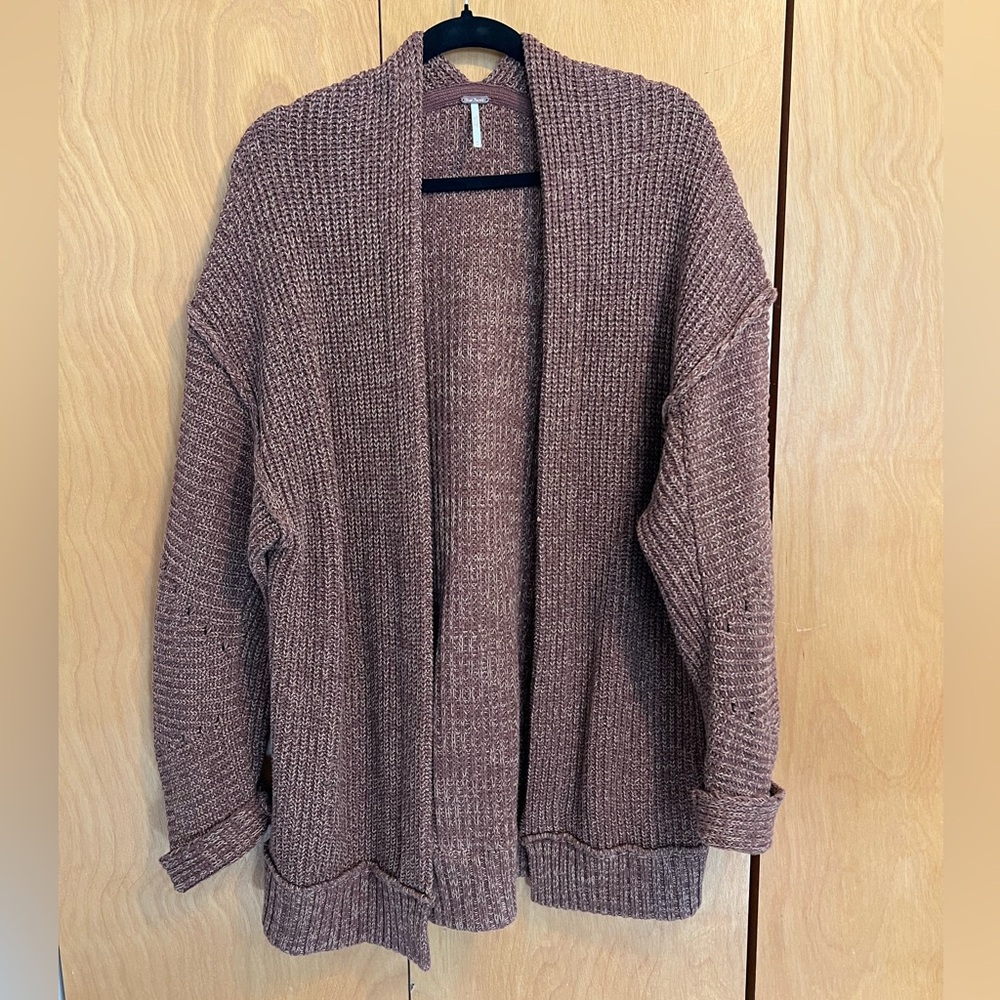 Free People High Hopes Tight Knit Open Front Cardigan Size Medium